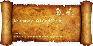 Wiesner Alfréda névjegykártya